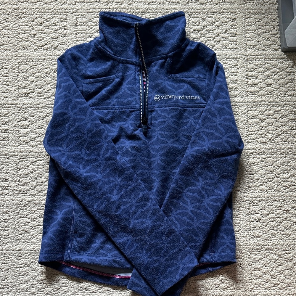 Vineyard Vines Navy Patterned Fleece